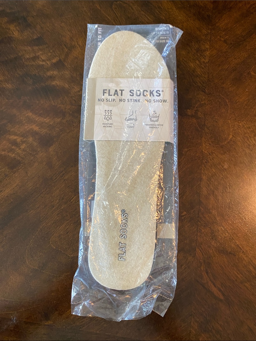 No-Show Athletic Liner Socks - Beige Flat Socks